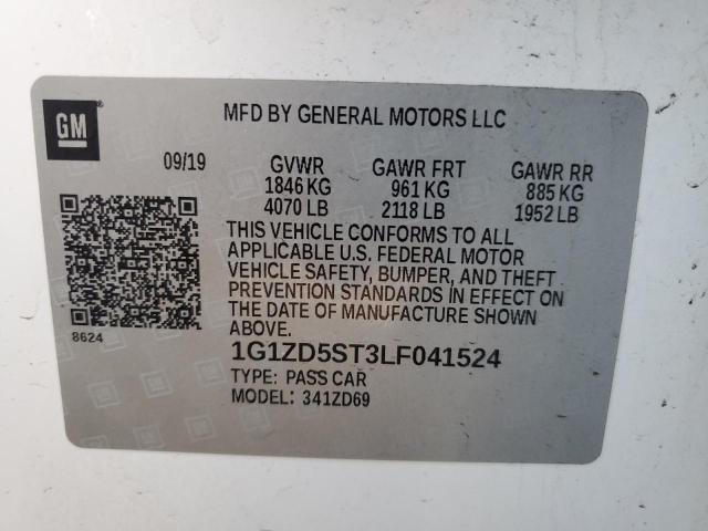 2020 CHEVROLET MALIBU LT 1G1ZD5ST3LF041524