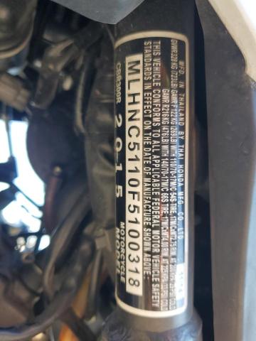 2015 HONDA CBR300 R MLHNC5110F5100318