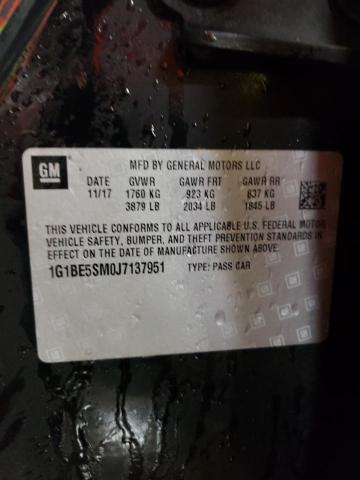 2018 CHEVROLET CRUZE LT - 1G1BE5SM0J7137951