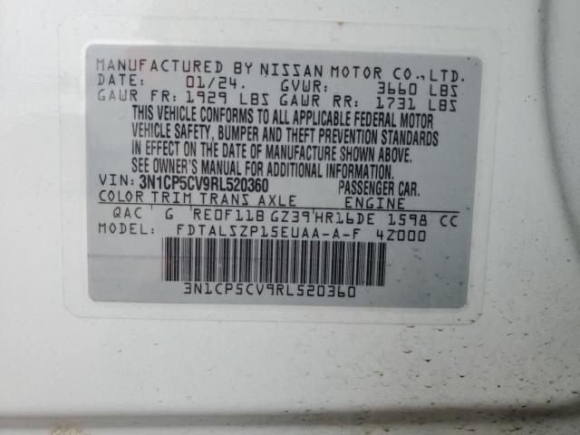 2024 NISSAN KICKS SV - 3N1CP5CV9RL520360
