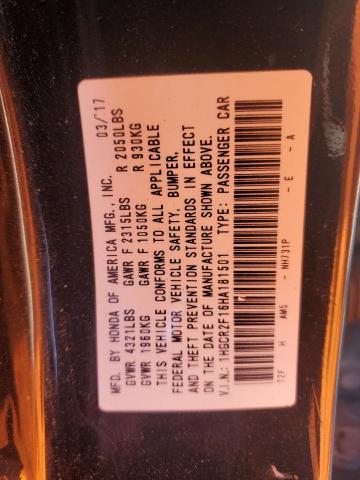 2017 HONDA ACCORD SPO - 1HGCR2F16HA181501