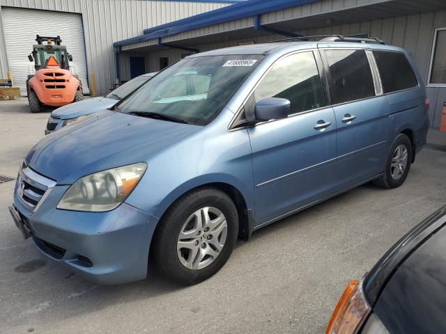 HONDA ODYSSEY EX 2005 blue sports v gas 5FNRL38795B080652 photo #1