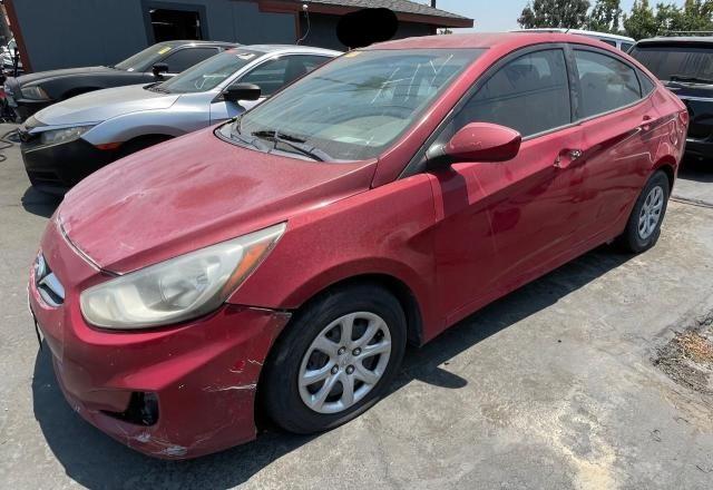 HYUNDAI ACCENT GLS 2013 burgundy sedan 4d gas KMHCT4AEXDU356150 photo #3