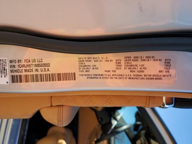 2022 JEEP GRAND CHER - 1C4RJHET1N8503552