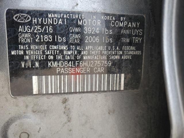 2017 HYUNDAI ELANTRA SE - KMHD84LF6HU275759