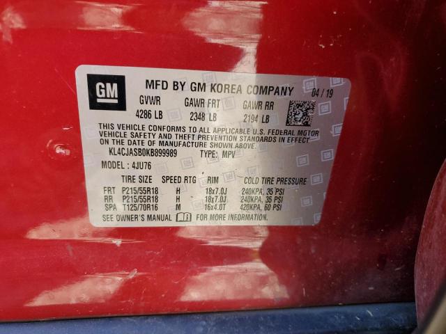 2019 BUICK ENCORE PRE KL4CJASB0KB899989