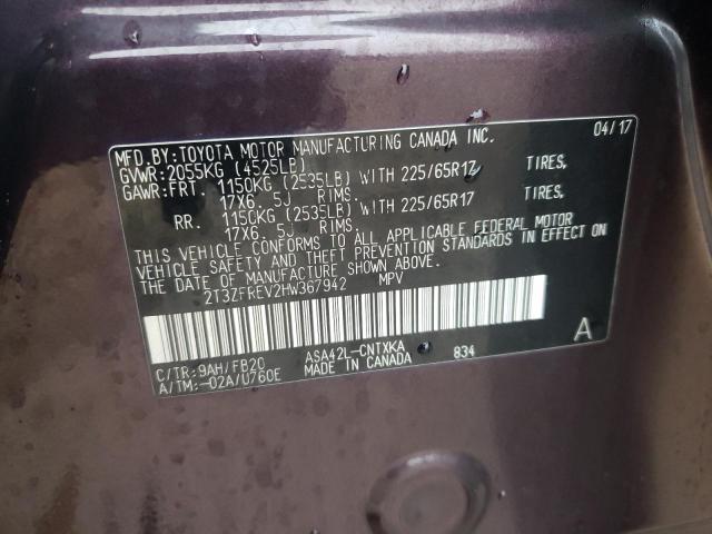 2017 TOYOTA RAV4 LE - 2T3ZFREV2HW367942