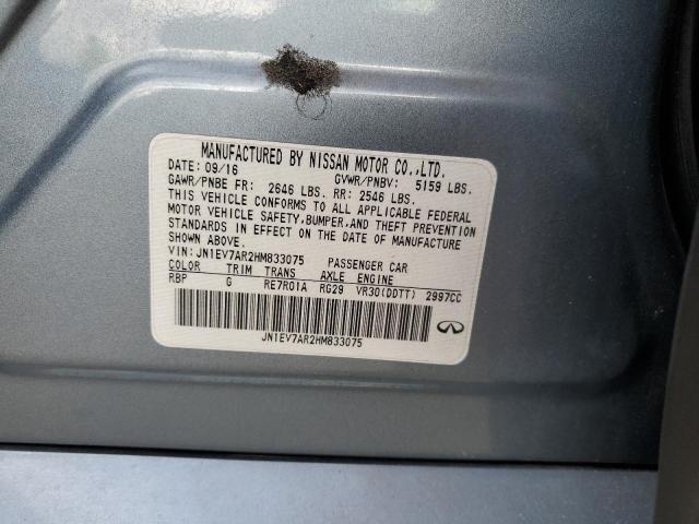 2017 INFINITI Q50 PREMIU JN1EV7AR2HM833075