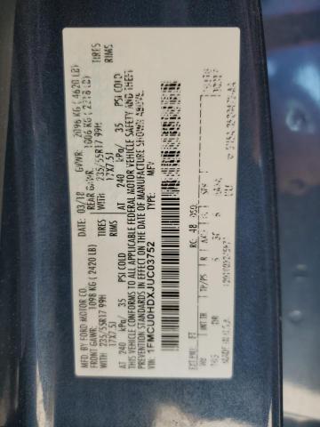 2018 FORD ESCAPE SEL - 1FMCU0HDXJUC03752