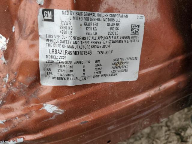 2021 BUICK ENVISION P LRBAZLR49MD107546