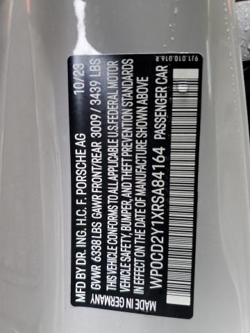 2024 PORSCHE TAYCAN GTS WP0CD2Y1XRSA84164
