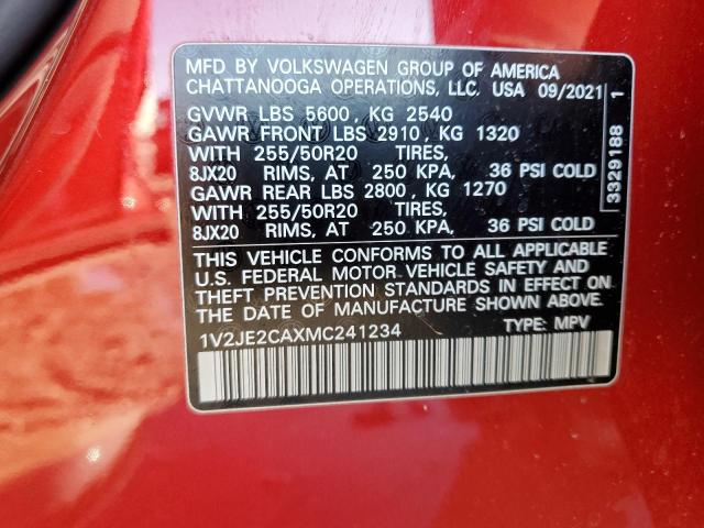 2021 VOLKSWAGEN ATLAS CROS - 1V2JE2CAXMC241234