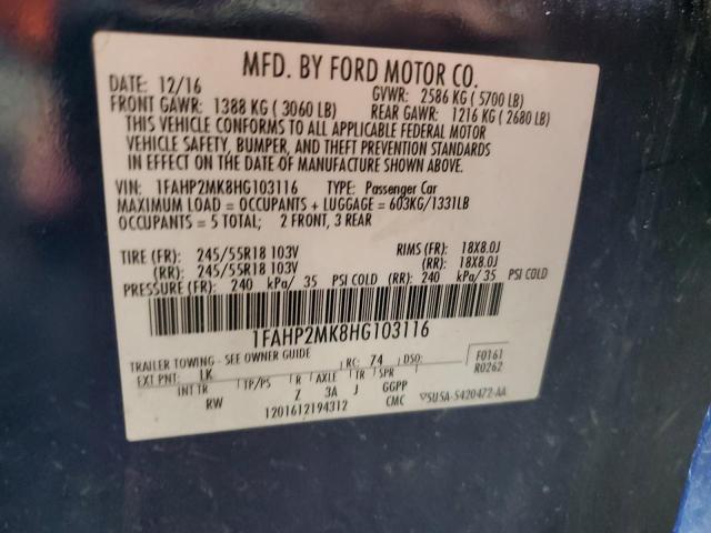 2017 FORD TAURUS POL - 1FAHP2MK8HG103116