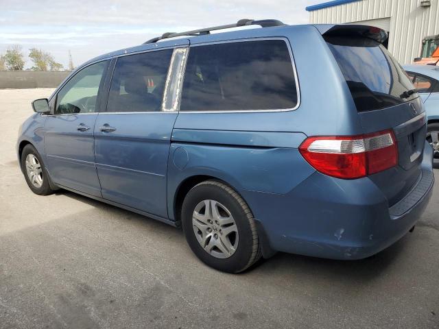 HONDA ODYSSEY EX 2005 blue sports v gas 5FNRL38795B080652 photo #3