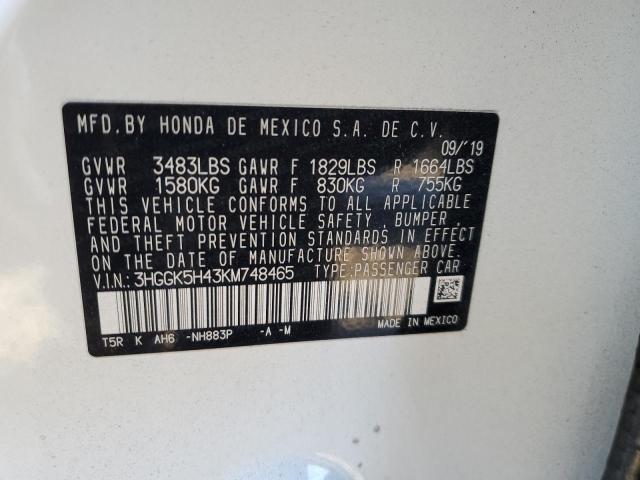 2019 HONDA FIT LX - 3HGGK5H43KM748465