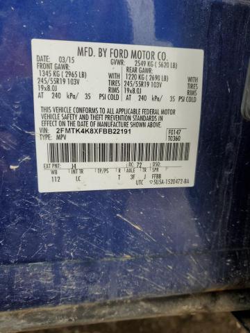 2015 FORD EDGE TITAN 2FMTK4K8XFBB22191