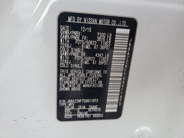 2016 INFINITI QX80 - JN8AZ2NF7G9611673
