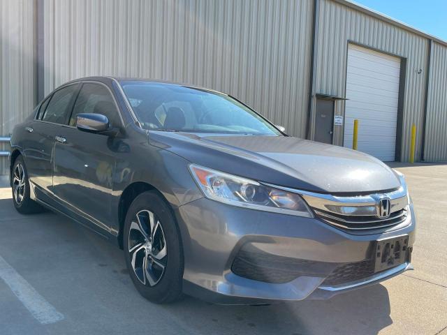 HONDA ACCORD LX 2017 gray sedan 4d gas 1HGCR2F33HA210521 photo #1