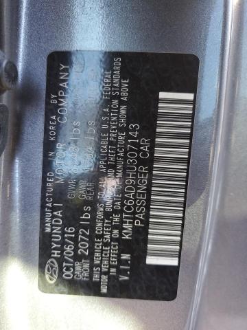 2017 HYUNDAI VELOSTER - KMHTC6AD9HU307143