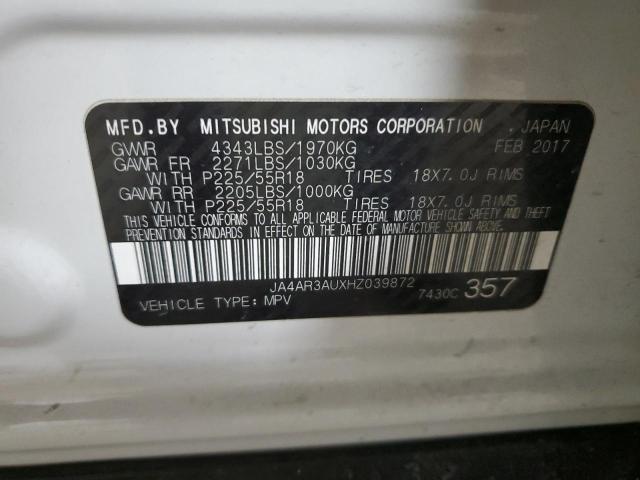 2017 MITSUBISHI OUTLANDER - JA4AR3AUXHZ039872