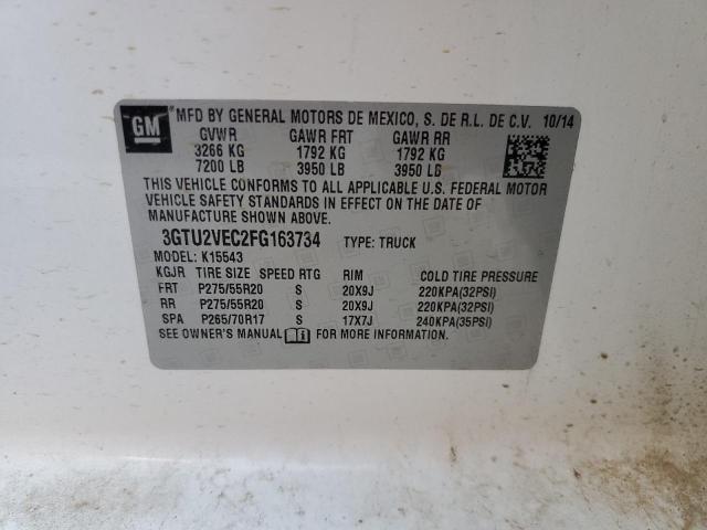 2015 GMC SIERRA K15 - 3GTU2VEC2FG163734
