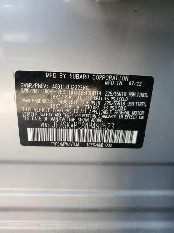 2022 SUBARU FORESTER L - JF2SKAPC8NH492523