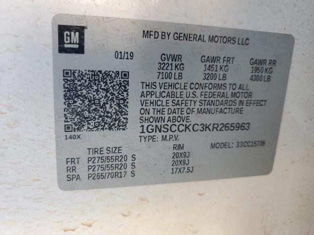 2019 CHEVROLET TAHOE C150 - 1GNSCCKC3KR265963