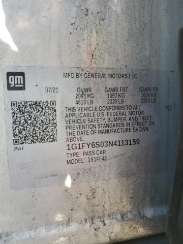 2022 CHEVROLET BOLT EUV L 1G1FY6S03N4113159
