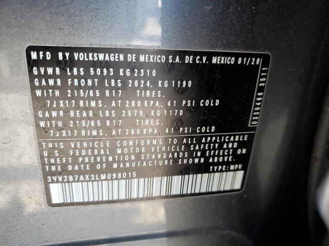 2020 VOLKSWAGEN TIGUAN SE - 3VV2B7AX3LM098015