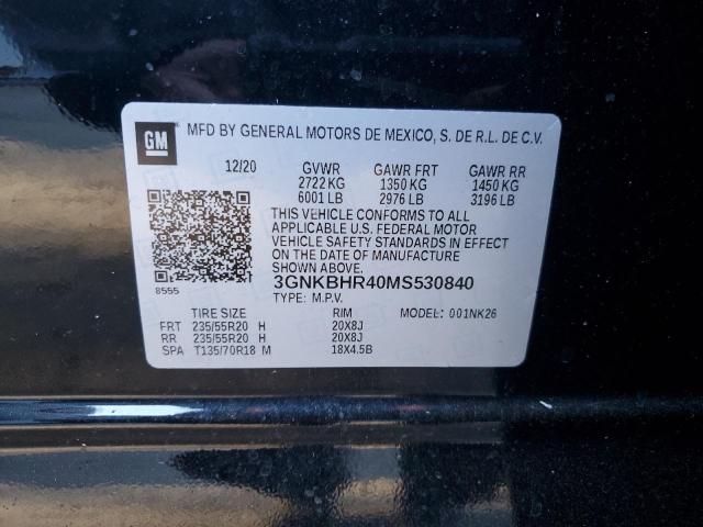 2021 CHEVROLET BLAZER 2LT 3GNKBHR40MS530840