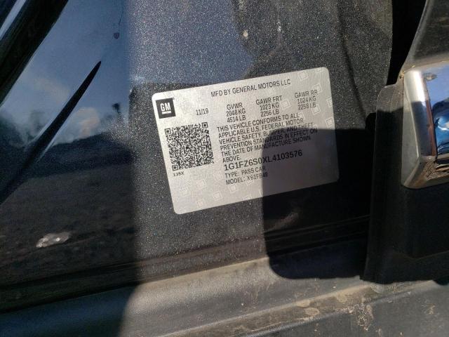 2020 CHEVROLET BOLT EV PR - 1G1FZ6S0XL4103576