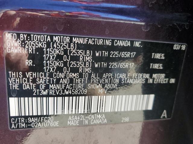 2018 TOYOTA RAV4 ADVEN - 2T3WFREV3JW458209