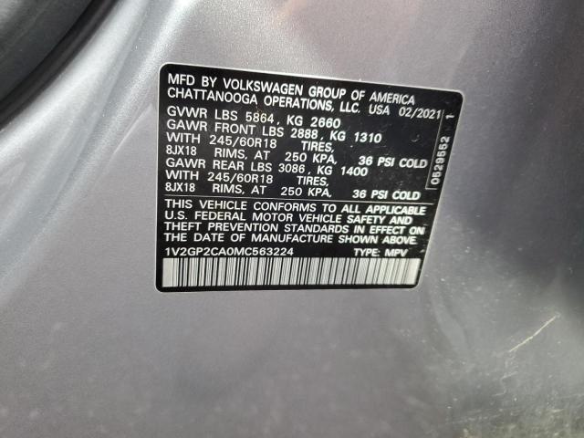 2021 VOLKSWAGEN ATLAS S - 1V2GP2CA0MC563224