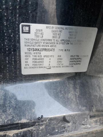 2015 CADILLAC ESCALADE P 1GYS4NKJ0FR680478