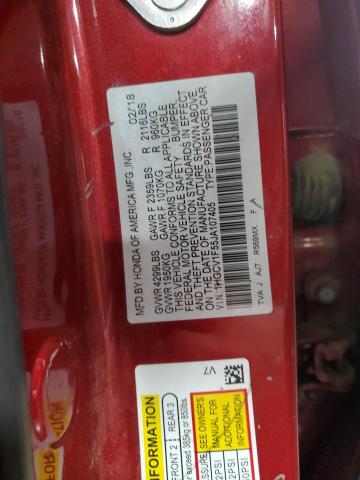 2018 HONDA ACCORD EXL - 1HGCV1F55JA107405