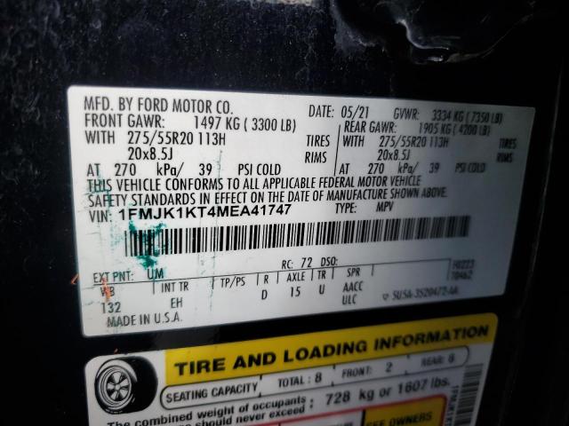 2021 FORD EXPEDITION MAX LIMITED 1FMJK1KT4MEA41747