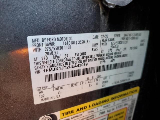 2020 FORD EXPEDITION - 1FMJK1JT2LEA43089