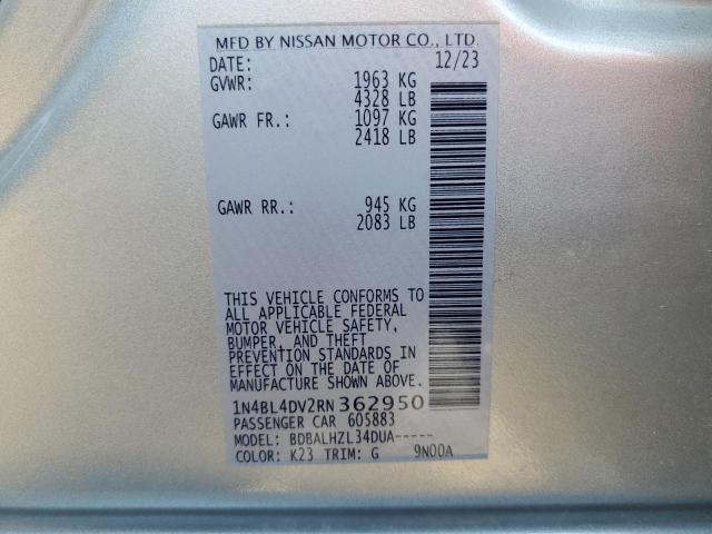2024 NISSAN ALTIMA SV - 1N4BL4DV2RN362950