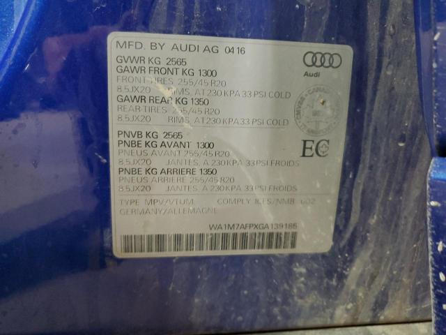 2016 AUDI Q5 TECHNIK WA1M7AFPXGA139185