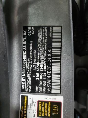 2015 MERCEDES-BENZ C 300 4MAT - 55SWF4KB2FU040085