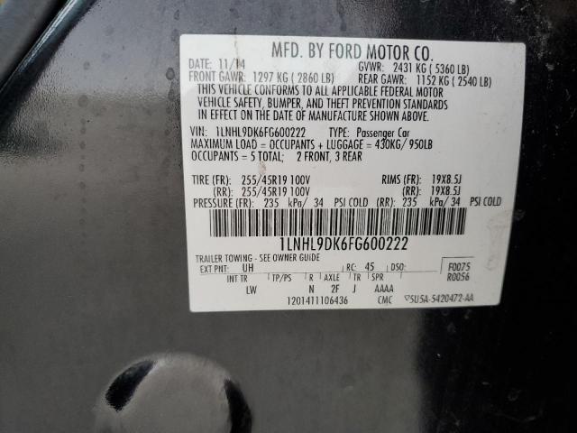 2015 LINCOLN MKS 1LNHL9DK6FG600222