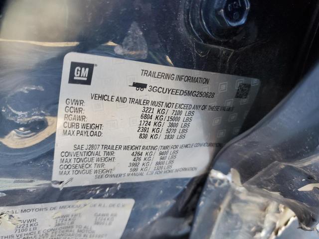 2021 CHEVROLET SILVERADO - 3GCUYEED5MG250628