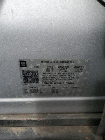 2018 CHEVROLET TRAVERSE L 1GNERLKW6JJ139681
