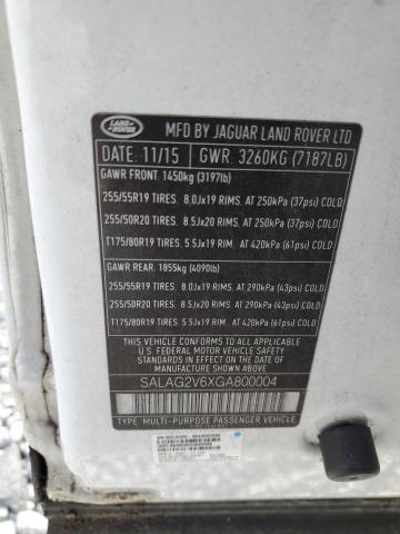 2016 LAND ROVER LR4 HSE - SALAG2V6XGA800004