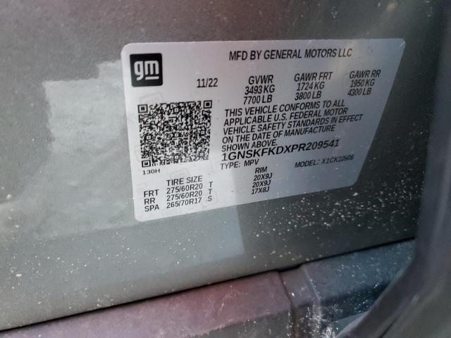 2023 CHEVROLET SUBURBAN K 1GNSKFKDXPR209541