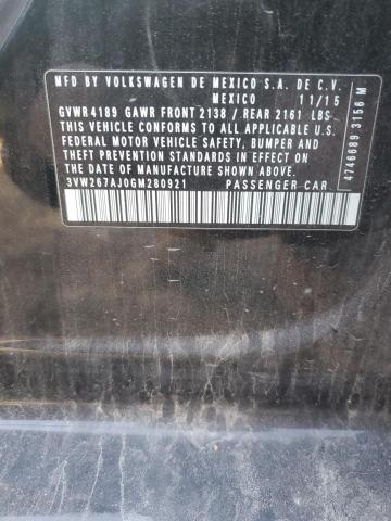 2016 VOLKSWAGEN JETTA S - 3VW267AJ0GM280921