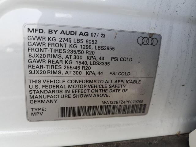 2023 AUDI Q4 E-TRON WA132BFZ4PP079760