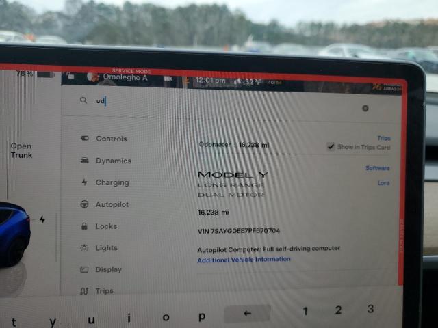 2023 TESLA MODEL Y - 7SAYGDEE7PF670704