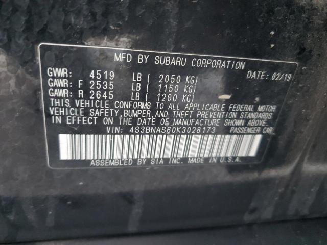 2019 SUBARU LEGACY SPO 4S3BNAS60K3028173