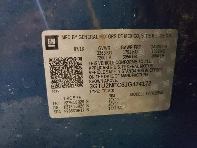 2018 GMC 1500 3GTU2NEC6JG474172